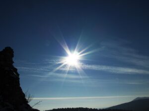 Bright star showing the wonder of Christmas